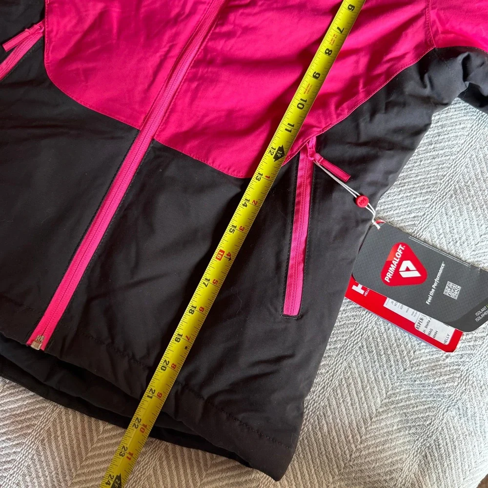 Helly Hansen‎ Jr Stella Jacket Girls 12 Pink Black Insulated Ski Coat NEW